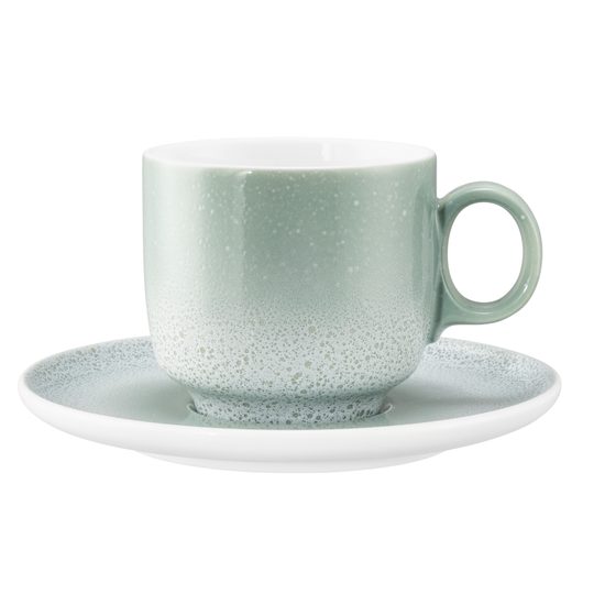 Šálek 300 ml na cappuccino + podšálek 16 cm, Sento AURA home - máta, porcelán Seltmann