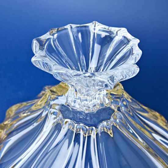 Bowl Plantica 32 cm on stand., gold decor, Balvínglass