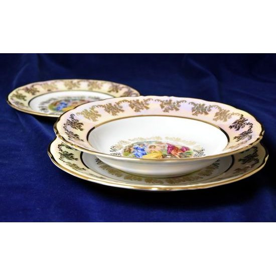 Plate dining 24 cm, The Three Graces plus gold, Frederyka Carlsbad