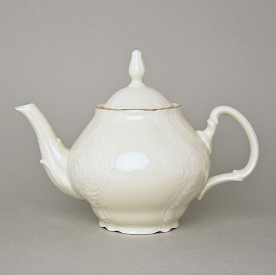 Pot tea 1,2 l, Thun 1794 Carlsbad porcelain, BERNADOTTE ivory + gold