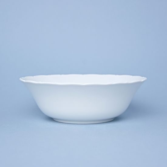 Bowl 19 cm 550 ml, Ophelia white with bottom sign, Thun 1794