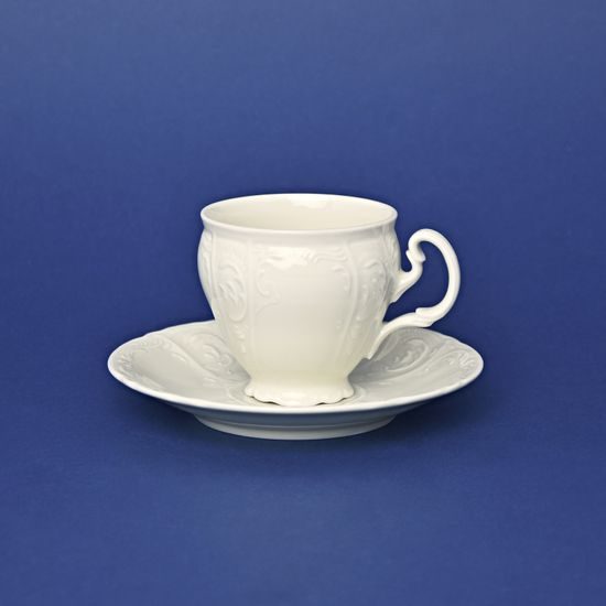Coffee cup and saucer 150 ml / 14 cm, Thun 1794 Carlsbad porcelain, BERNADOTTE ivory