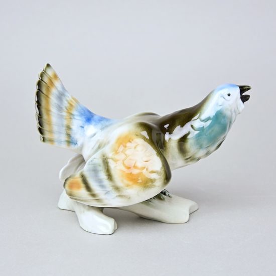 Tetřev, 19 x 13 x 15 cm, Luxor, Porcelánové figurky Duchcov