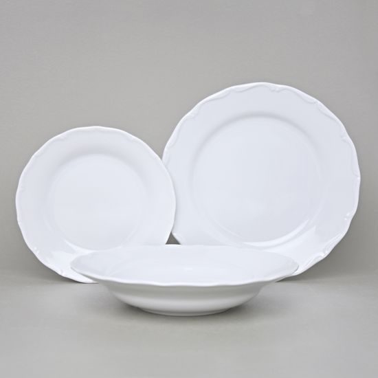 Verona white: Plate set with 25 cm dining plate, G. Benedikt 1882