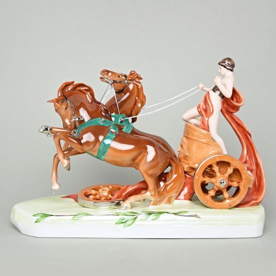 Roman racing 43 x 17 x 28 cm, Saxe, Porcelain Figures Duchcov