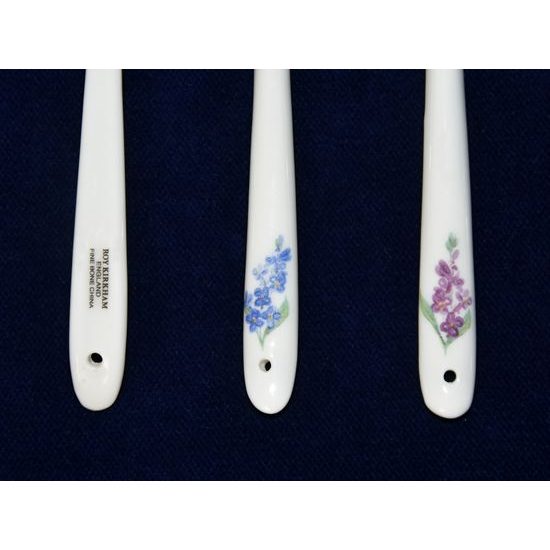 Butterfly Garden, Set of Teaspons 14 cm, 6 pcs., English Fine Bone China, Roy Kirkham