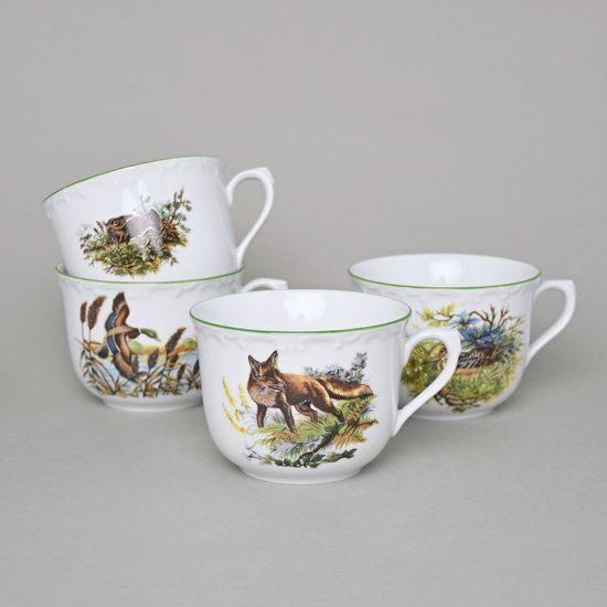 Cup (mug) R 0,25 l, Český porcelán a.s., hunting - green line