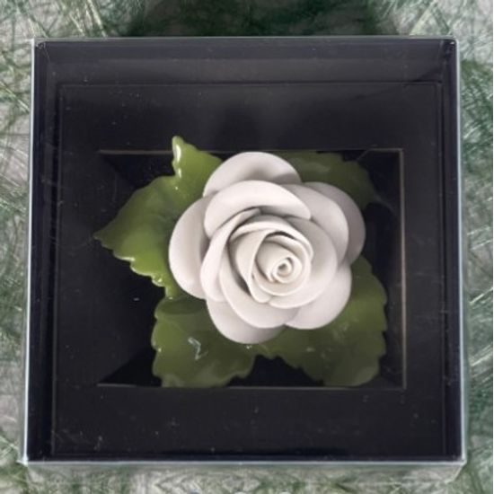Růžička na stůl - bílá 7 x 7,5 x 3,5 cm, Porcelánové figurky Unterweissbacher