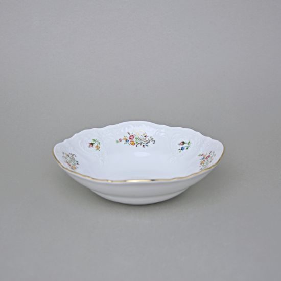 Miska 16 cm, Thun 1794, karlovarský porcelán, BERNADOTTE kytička se zlatem