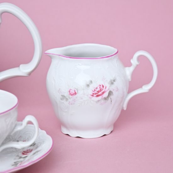 Pink line: Tea set for 6 persons, Thun 1794 Carlsbad porcelain, BERNADOTTE roses