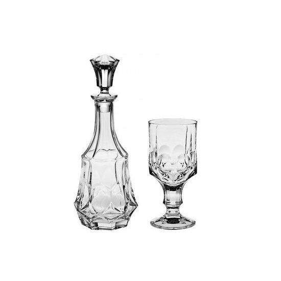 SOHO whisky set 1+6 for 6 pers., Crystal Bohemia Poděbrady