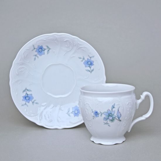 BERNADOTTE Hořec: Šálek a podšálek kávový 220 ml / 16 cm, Thun 1794, karlovarský porcelán