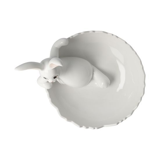 Bowl with an Easter Rabbit inside - Bowl for Sweets, 20 x 16 x 16 cm, Goebel