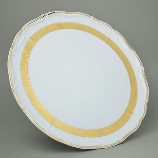 Cake plate 32 cm footed, Marie Louise 88003, Thun 1794, karlovarský porcelán