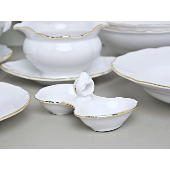 Doublebowl salt/pepper, HC001 gold line, Elizabeth