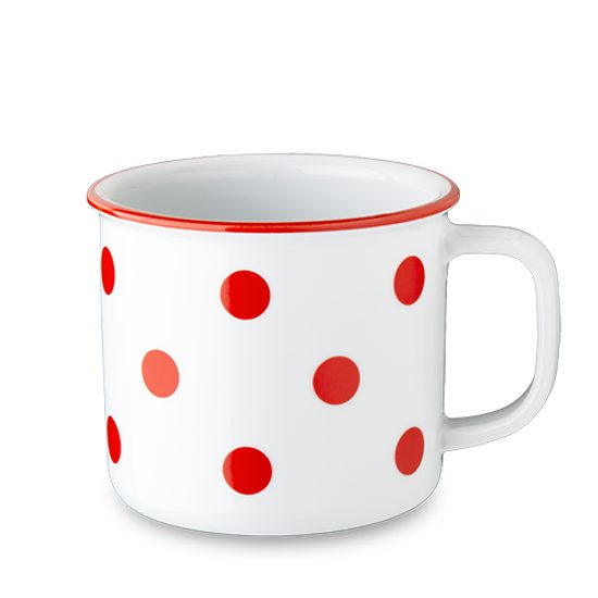 Mug Retro 750 ml huge, Red dots, G. Benedikt 1882