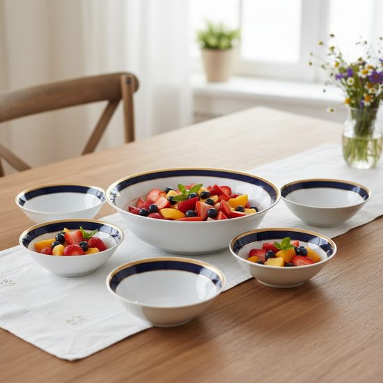 Compot set for 6 persons, Thun 1794 Carlsbad porcelain, SYLVIE 85017