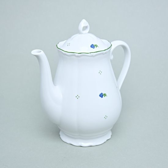 Coffee pot 1,15 l, Verona blue flowers + green, G. Benedikt 1882