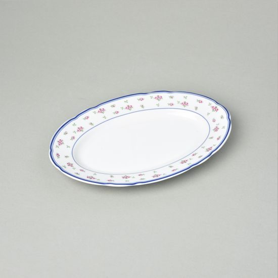 Side dish oval flat 24 cm, Thun 1794, ROSE 80283