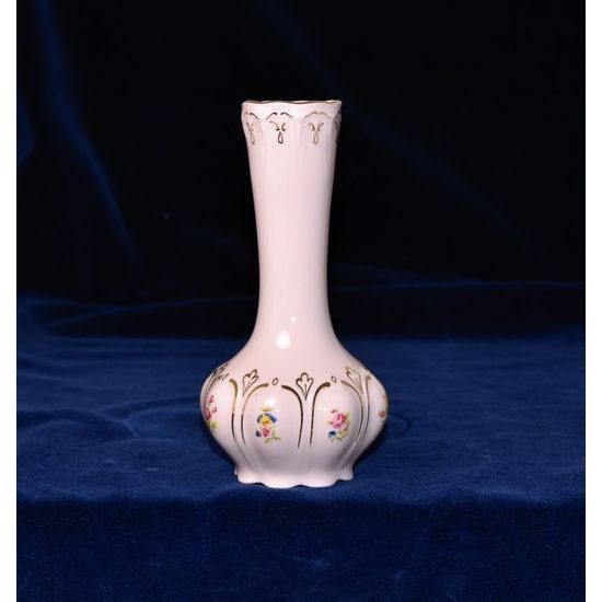 Váza štíhlá 16 cm, Reta, Růžový porcelán z Chodova