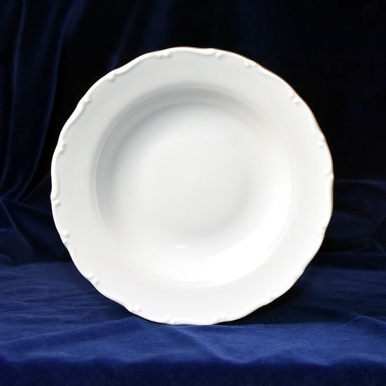 Plate deep 23 cm, Ofelie gold, Moritz Zdekauer