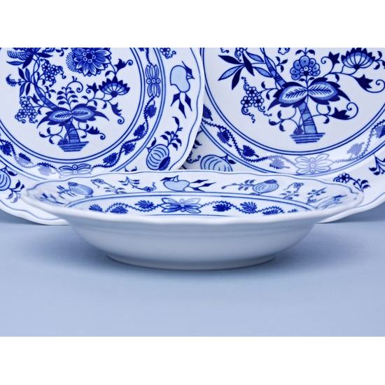 Plate set for 4 persons, Original Blue Onion Pattern