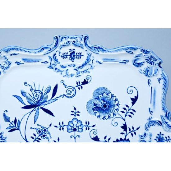 Tray embossed 35 x 35 cm, Original Blue Onion Pattern