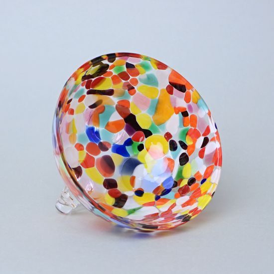 Three-Legged Bowl – solid glass, 13 cm (random decor selection), GlasStar Bohemia Glass