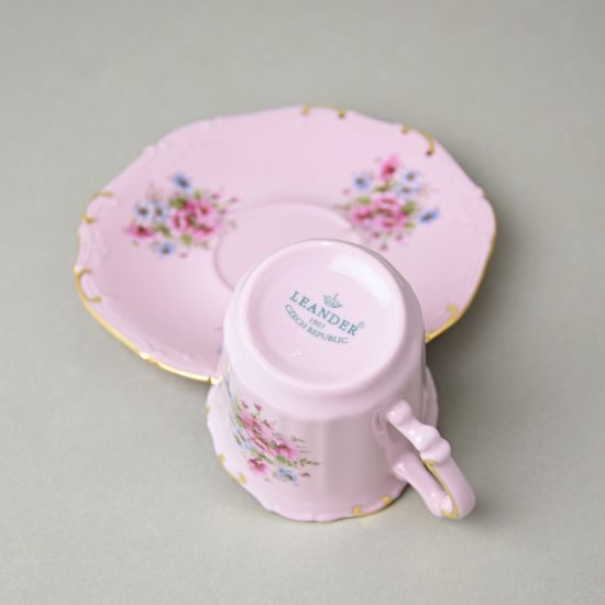 Cup 140 ml and saucer coffee Amis, Leander, rose china