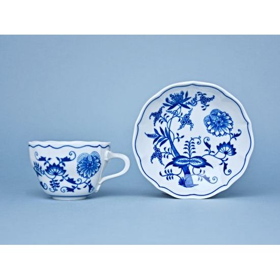 Cup and saucer B + B, 210 ml / 14 cm for coffee, Original Blue Onion Pattern