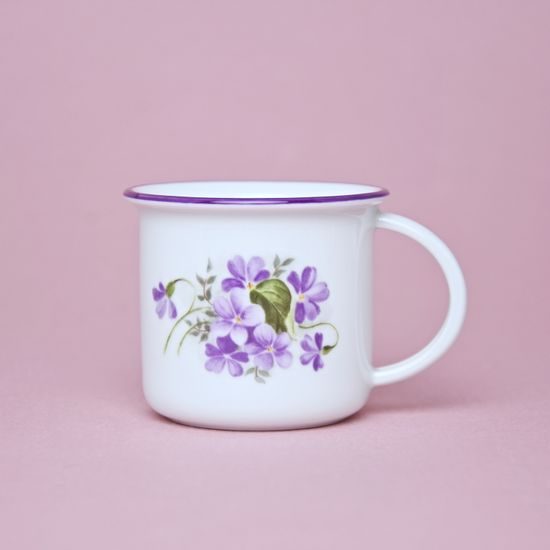 Hrnek Tina mini 100 ml, fialky, Český porcelán a.s.