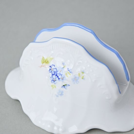 Napkin stand, Thun 1794 Carlsbad porcelain, BERNADOTTE Forget-me-not-flower