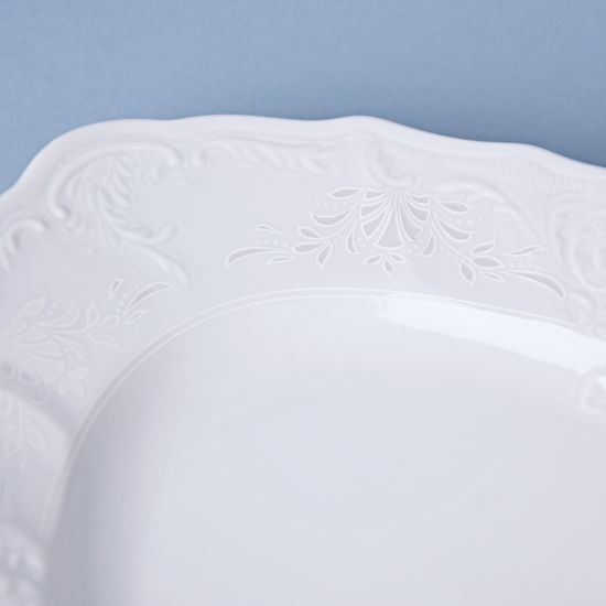 Frost no line: Dish oval 34 cm, Thun 1794 Carlsbad porcelain, Bernadotte