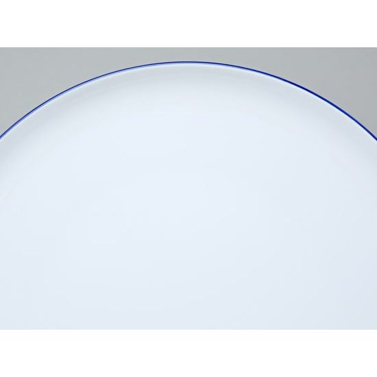 Dish round flate 30 cm, Thun 1794 Carlsbad porcelain, TOM blue