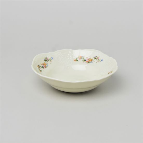 Bowl 16 cm, Thun 1794 Carlsbad porcelain, BERNADOTTE ivory + flowers