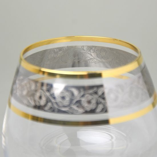 Claudia 250 ml, ZLATO-PLATINA, sklenička na koňak, 1 ks., Crystalex CZ