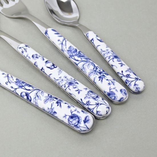 24 pcs. cutlery set, BISTROT China Roses 14039 blue, NEVA