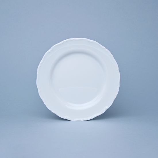 Plate breakfast 21 cm, Ophelia white with bottom sign, Thun 1794