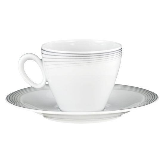 Coffee cup 230 ml + sacuer, Trio 23328 Nero, Seltmann Porcelain