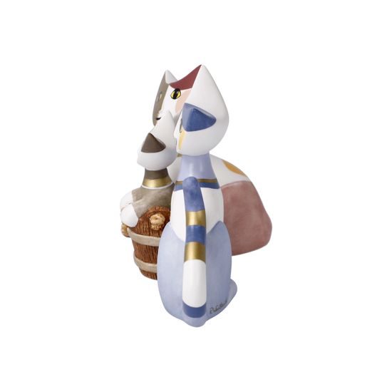Figurine R. Wachtmeister - Cats Il giorno del bagno, 13,5 / 7 / 10 cm, Porcelain, Cats Goebel