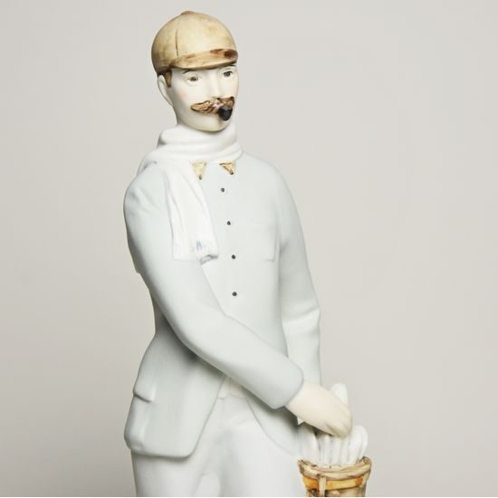 Golf Player 8 x 8 x 26 cm, Pastel, Porcelain Figures Duchcov