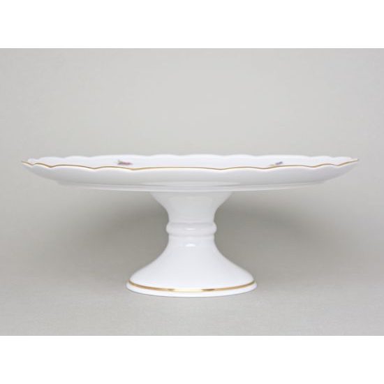 Talíř dortový na noze 31 cm, Rakouská házenka, Český porcelán a.s.