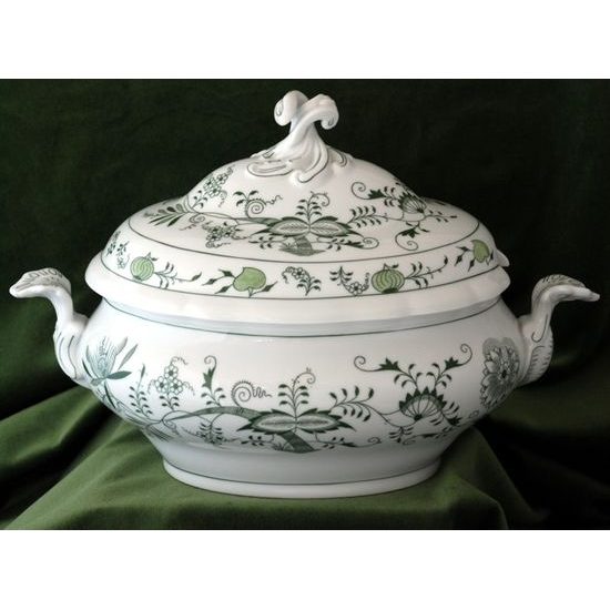 Vegetable (soup) bowl 3,00 l, Green Onion Pattern, Cesky porcelan a.s.