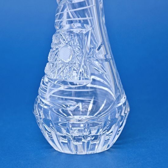 Křišťálová váza broušená úzká, Kometa, 255 mm, GLASSPO / Crystal Bohemia