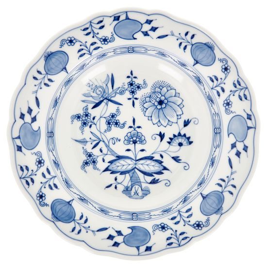 Soup Plate 23 cm, Onion Pattern, Meissen Porcelain