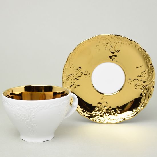 Cup 200 ml and saucer tea, Opera GOLD inside, Cesky porcelan a.s.