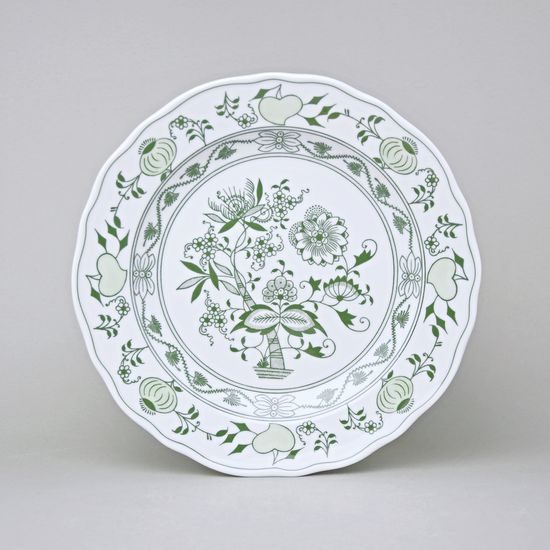 Talíř mělký 24 cm, zelený cibulák, Český porcelán a.s.