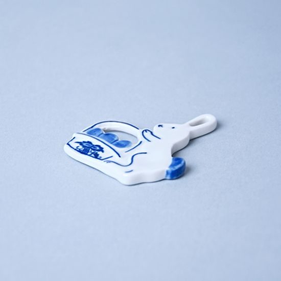 Easter decoration - Hen with basket - 5,6 x 4,9 cm, Original Blue Onion Pattern