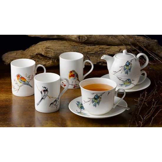 Bird collection - Blue Tit: Mug Lucy 320 ml, English Fine Bone China, Roy Kirkham