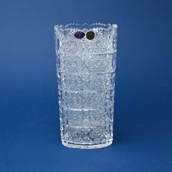 Váza plochá 24 cm, brus 500pk, Bohemia Crystal